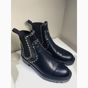 ZARA- Treaded Low Heel Studded Ankle Boot